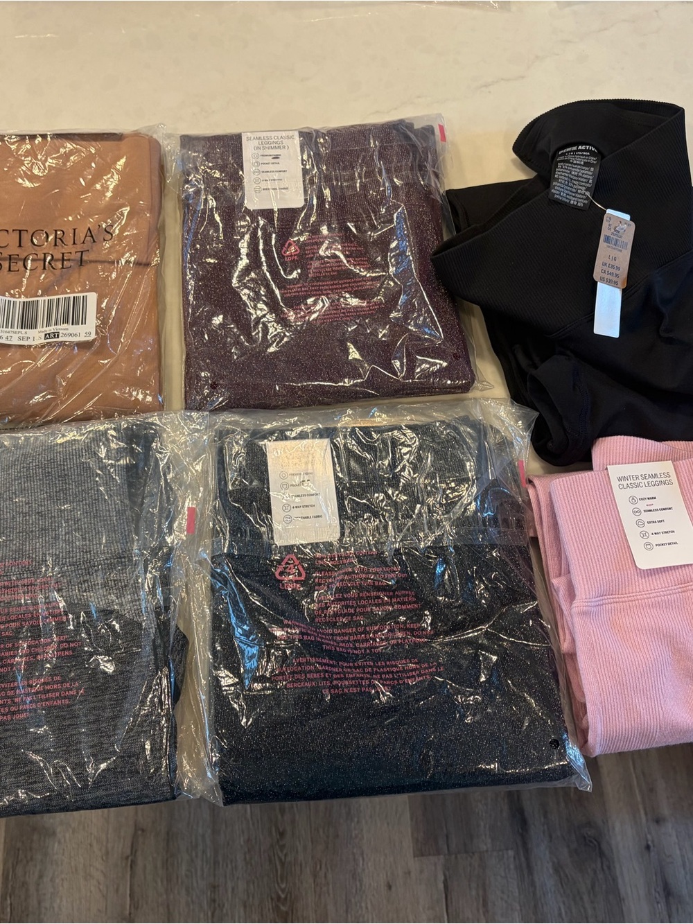 Victoria's Secret PINK Seamless Classic leggings some in shimmer some solid